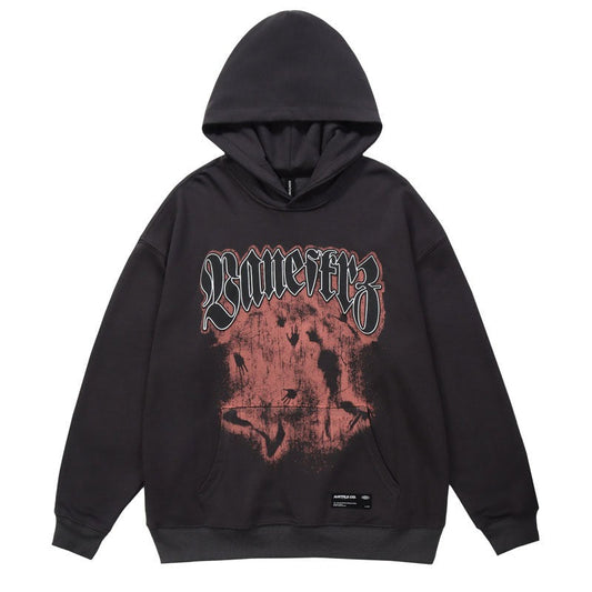 "Red Smoke" Graphic Unisex Streetwear Vintage Women Men Y2K Hoodie