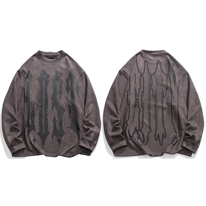"Dust" Graphic Unisex Streetwear Vintage Women Men Y2K Sweatshirt