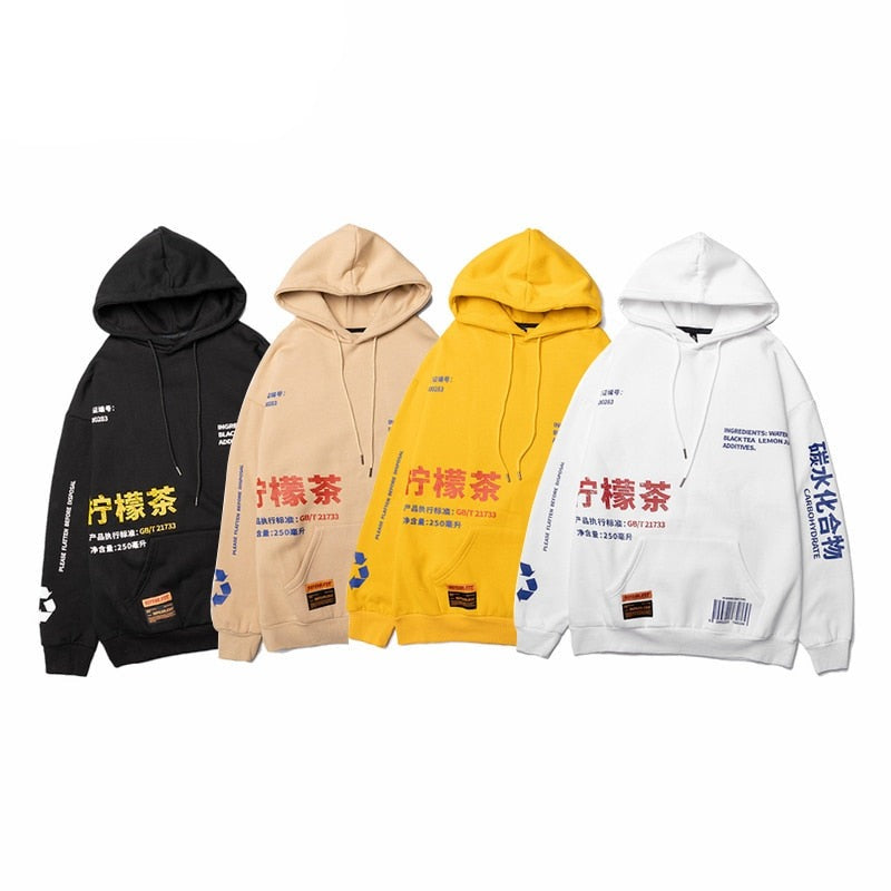 "Hot Tea" Graphic Unisex Streetwear Vintage Women Men Y2K Hoodie