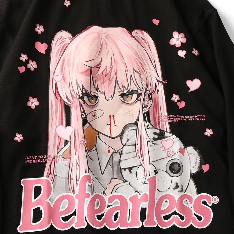 "Be Fearless" Unisex Men Women Streetwear Graphic Sweater