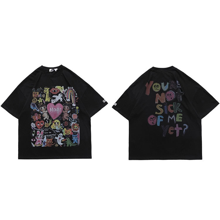 "No More Hope" Graphic Unisex Streetwear Vintage Women Men Y2K T-Shirt
