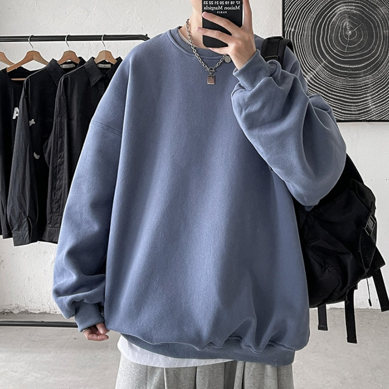 Streetwear sweatshirt featuring vaporwave futuristic prints and grunge influence, soft feel and easy drape, designed for expressive alternative looks and comfort. Color: Apricot Size: S.