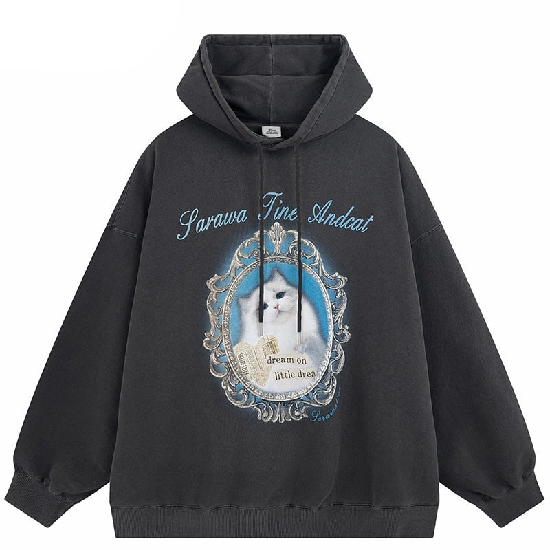 "Mirror On The Wall" Graphic Unisex Streetwear Vintage Women Men Y2K Hoodie