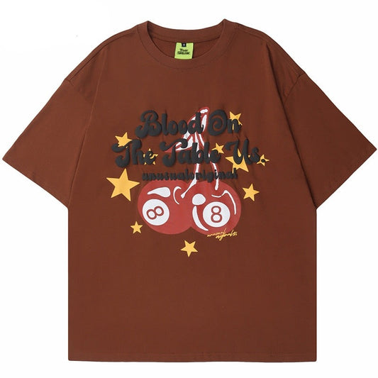 "Cherry Way" Unisex Men Women Streetwear Graphic T-Shirt