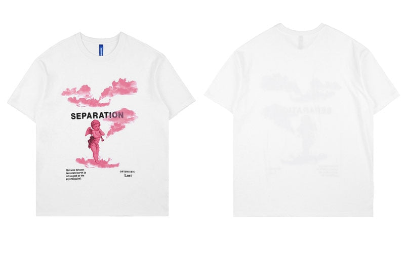 "Separation" Graphic Unisex Streetwear Vintage Women Men Y2K T-Shirt