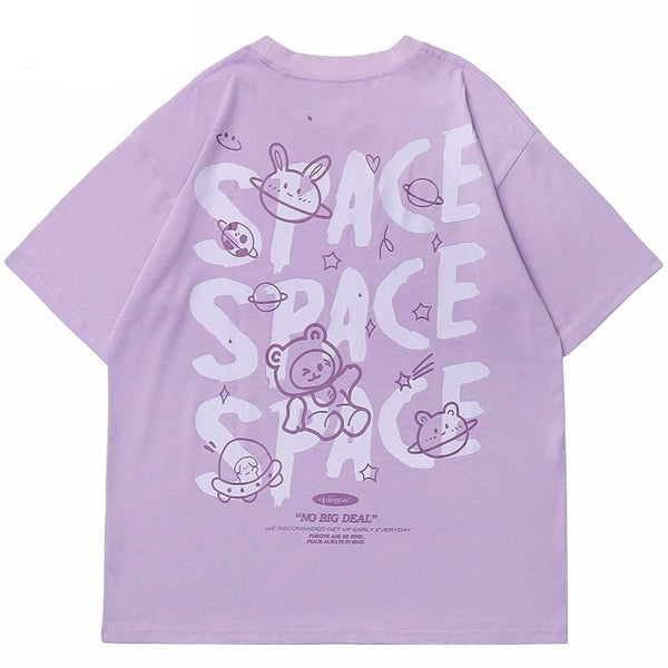 "Spaceman" Graphic Unisex Streetwear Vintage Women Men Y2K T-Shirt