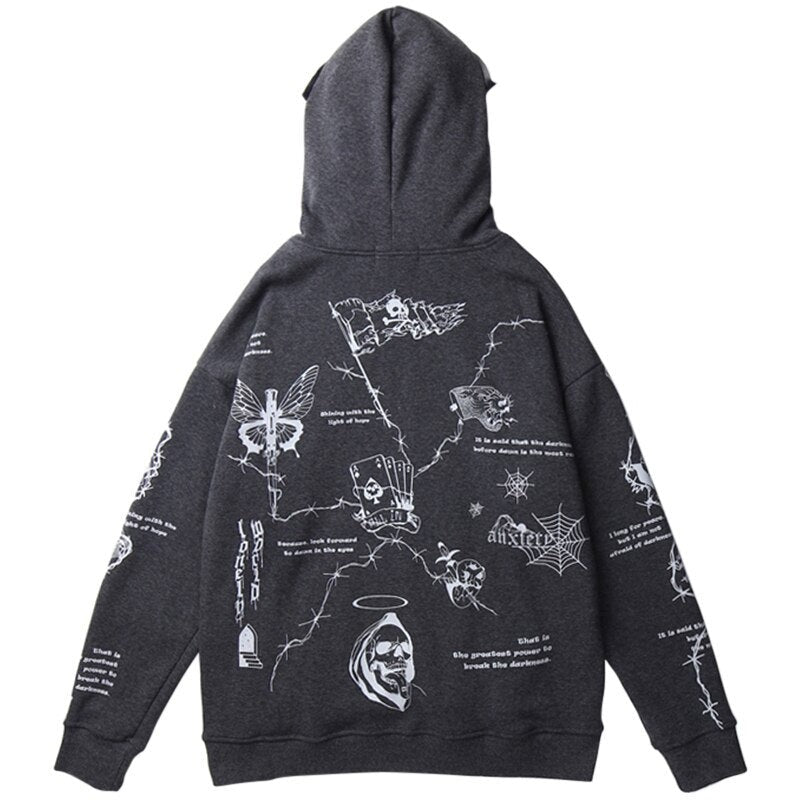 "Cross Eyed" Unisex Men Women Streetwear Graphic Hoodie
