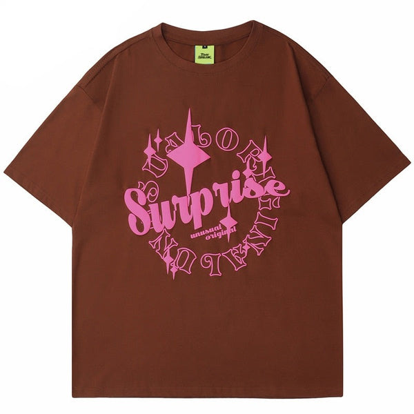 "Surprise" Graphic Unisex Streetwear Vintage Women Men Y2K T-Shirt