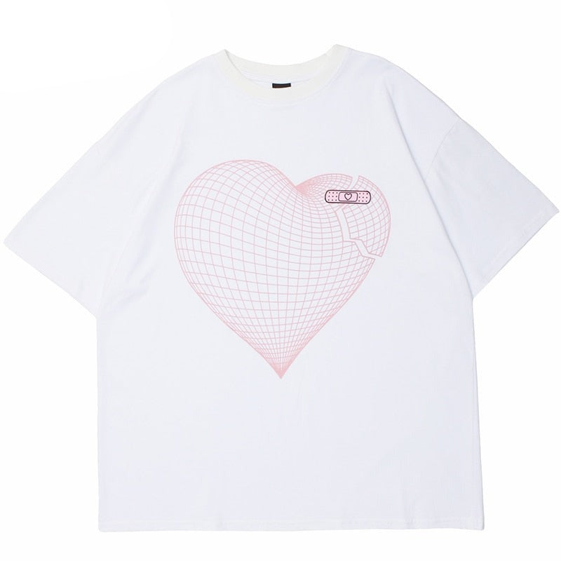 "Broken Heart" Unisex Men Women Streetwear Graphic T-Shirt