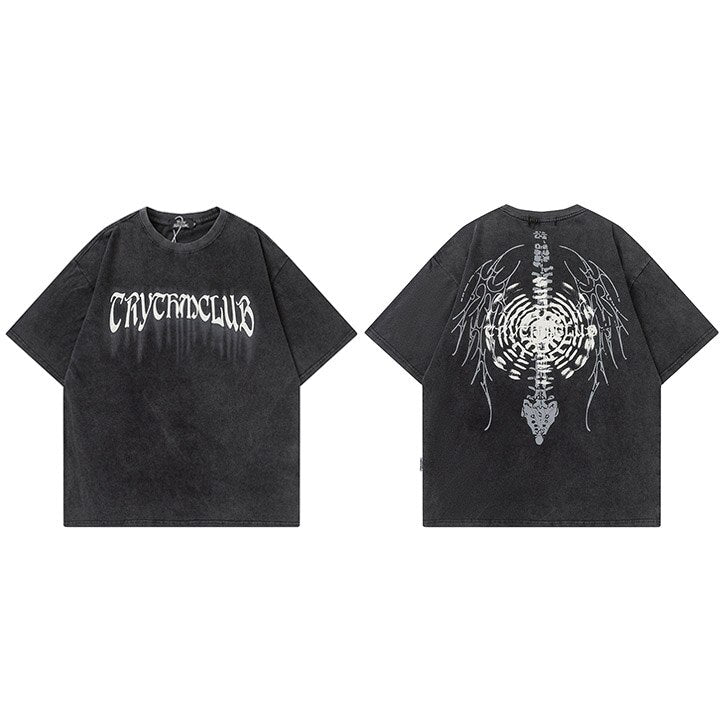 "Washed Down" Graphic Unisex Streetwear Vintage Women Men Y2K T-Shirt