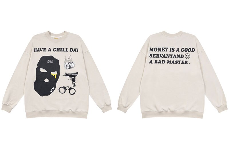 "Nice Day" Graphic Unisex Streetwear Vintage Women Men Y2K Sweatshirt