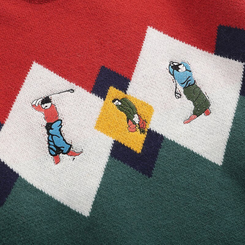 "Perfect Swing" Graphic Unisex Streetwear Vintage Women Men Y2K Sweater