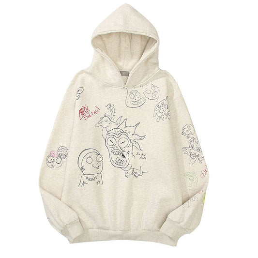"Irregular Edges" Graphic Unisex Streetwear Vintage Women Men Y2K Hoodie