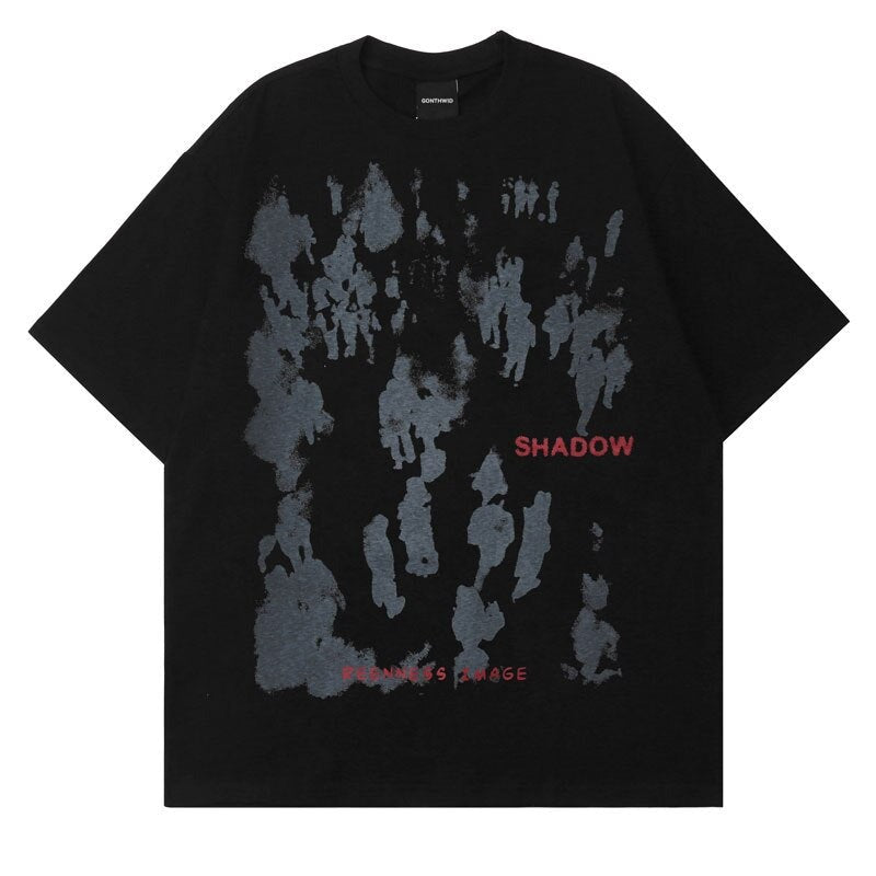"Shadow" Graphic Unisex Streetwear Vintage Women Men Y2K T-Shirt