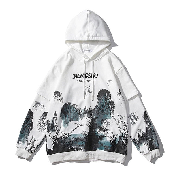 "Dark Clouds" Graphic Unisex Streetwear Vintage Women Men Y2K Hoodie