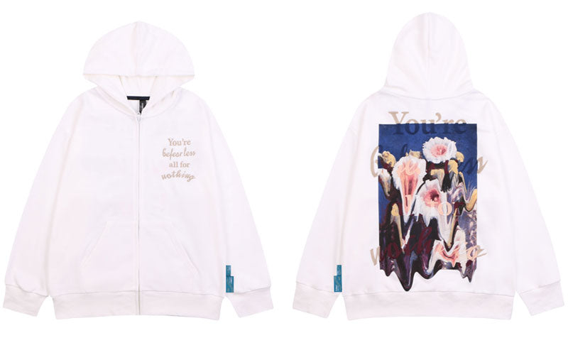 "Floating Floral" Unisex Men Women Streetwear Graphic Hoodie