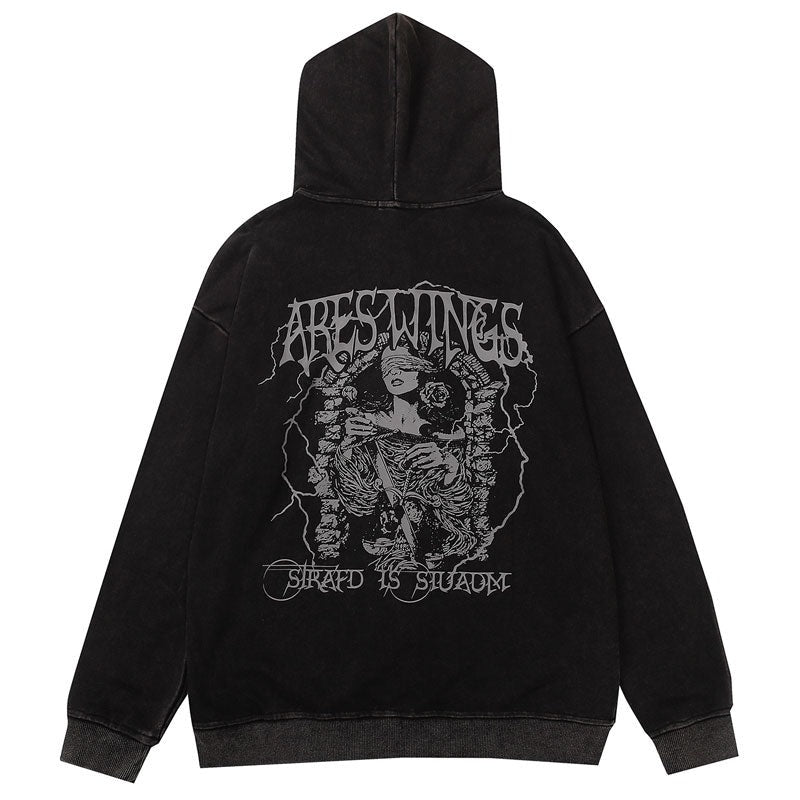 "Safe Mode" Graphic Unisex Streetwear Vintage Women Men Y2K Hoodie
