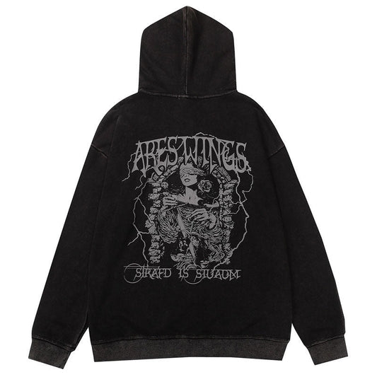 "Safe Mode" Graphic Unisex Streetwear Vintage Women Men Y2K Hoodie