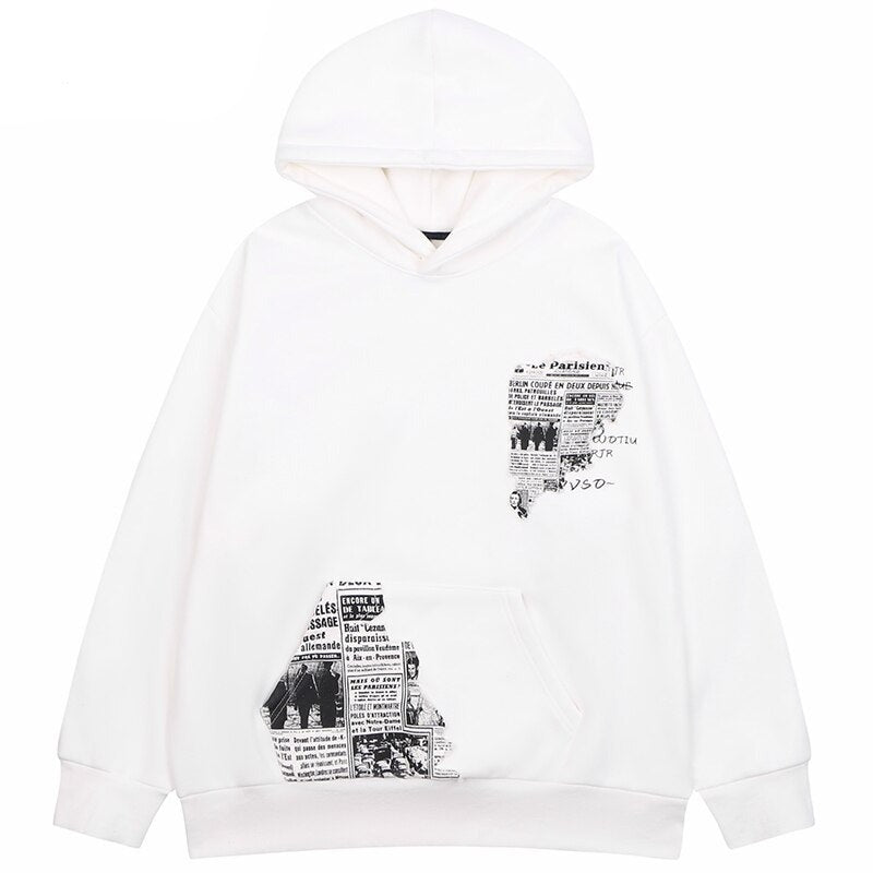"Read All About It" Graphic Unisex Streetwear Vintage Women Men Y2K Hoodie