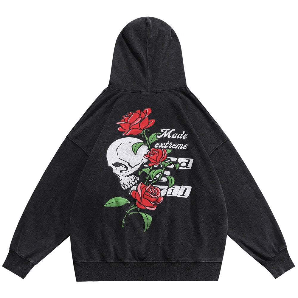 "Dead Rose" Unisex Men Women Streetwear Graphic Hoodie
