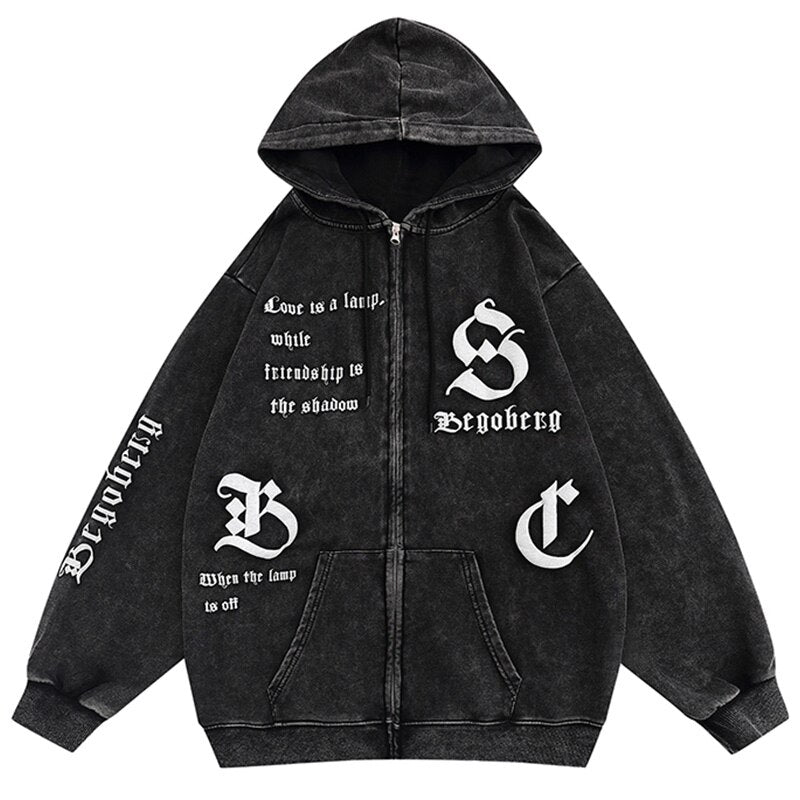 "The Wrong Side" Graphic Unisex Streetwear Vintage Women Men Y2K Hoodie