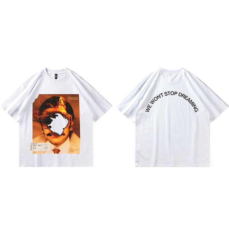 "Burning Flame" Unisex Men Women Streetwear Graphic T-Shirt