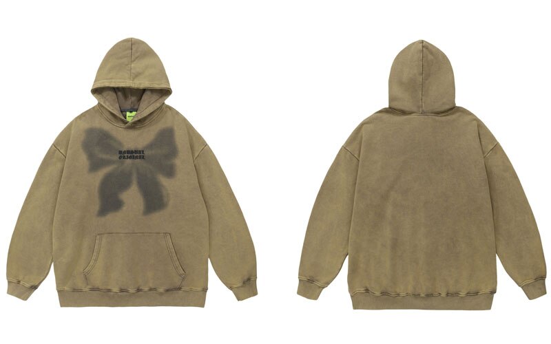 "Pink Rose" Graphic Unisex Streetwear Vintage Women Men Y2K Hoodie