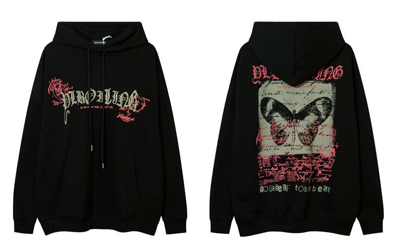"Red Stone" Graphic Unisex Streetwear Vintage Women Men Y2K Hoodie