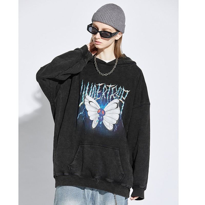 "Undertaker" Graphic Unisex Streetwear Vintage Women Men Y2K Hoodie