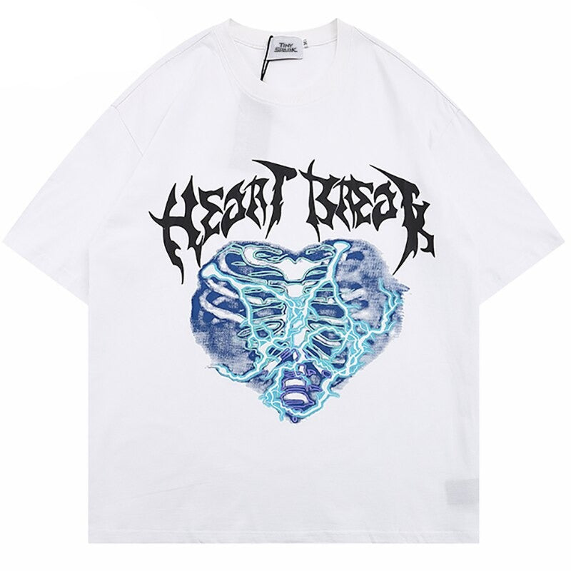 "Purple Lighting" Graphic Unisex Streetwear Vintage Women Men Y2K T-Shirt