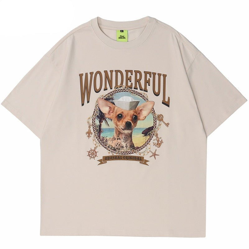 "Wonderful" Graphic Unisex Streetwear Vintage Women Men Y2K T-Shirt