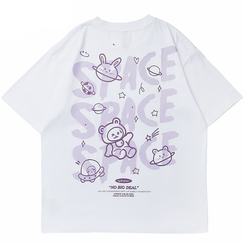 "Spaceman" Graphic Unisex Streetwear Vintage Women Men Y2K T-Shirt