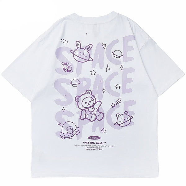 "Spaceman" Graphic Unisex Streetwear Vintage Women Men Y2K T-Shirt