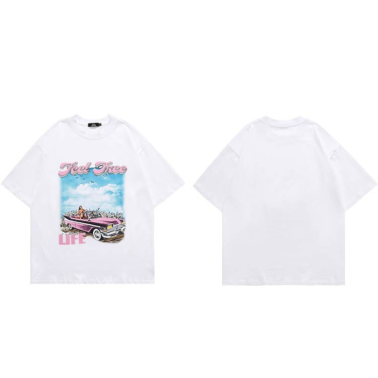 "Feel Freely" Unisex Men Women Streetwear Graphic T-Shirt