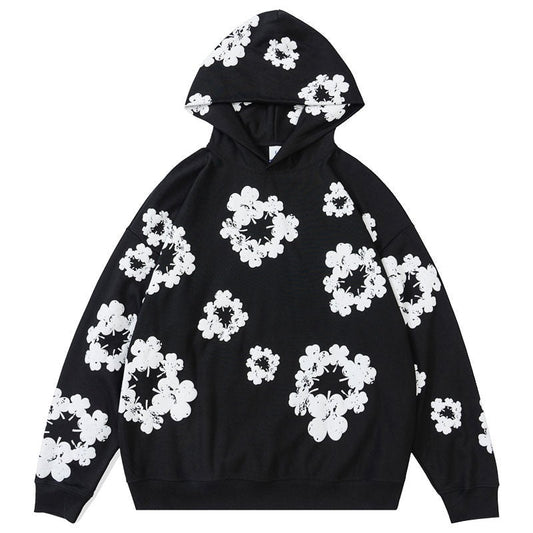 "White Snow" Graphic Unisex Streetwear Vintage Women Men Y2K Hoodie