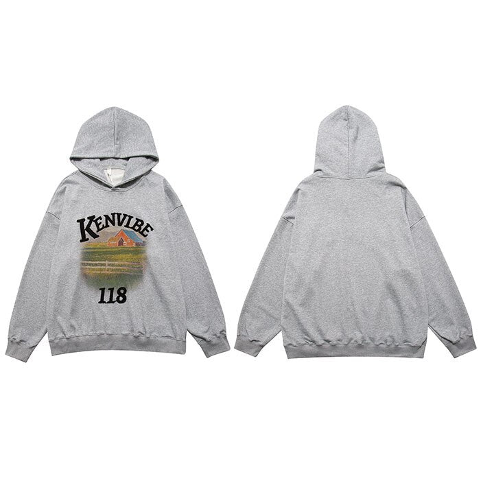 "Sunrise Rainbow" Graphic Unisex Streetwear Vintage Women Men Y2K Hoodie