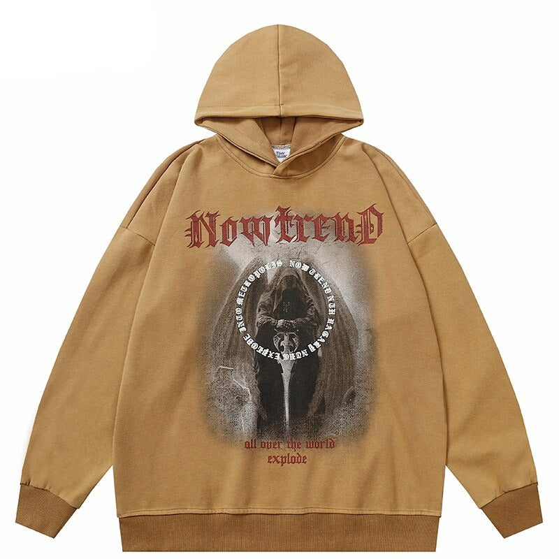"Scary Hours" Graphic Unisex Streetwear Vintage Women Men Y2K Hoodie