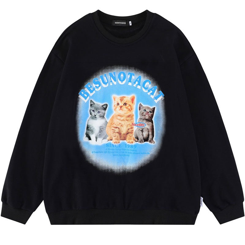 "Tragic Trio" Graphic Unisex Streetwear Vintage Women Men Y2K Sweatshirt