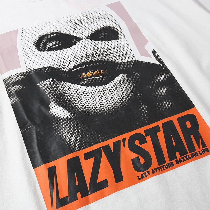 "Fuzzy Star" Graphic Unisex Streetwear Vintage Women Men Y2K T-Shirt