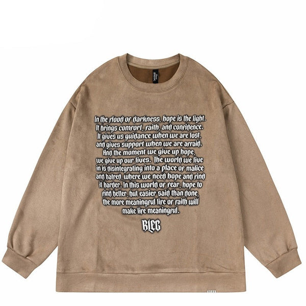 "It Was Written Again" Graphic Unisex Streetwear Vintage Women Men Y2K Sweatshirt