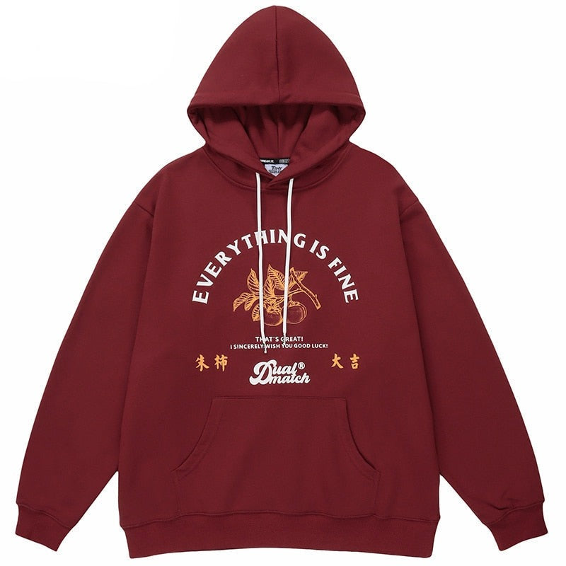 "Everything Is Fine" Unisex Men Women Streetwear Graphic Hoodie