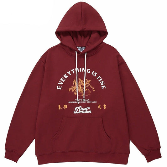 "Everything Is Fine" Unisex Men Women Streetwear Graphic Hoodie