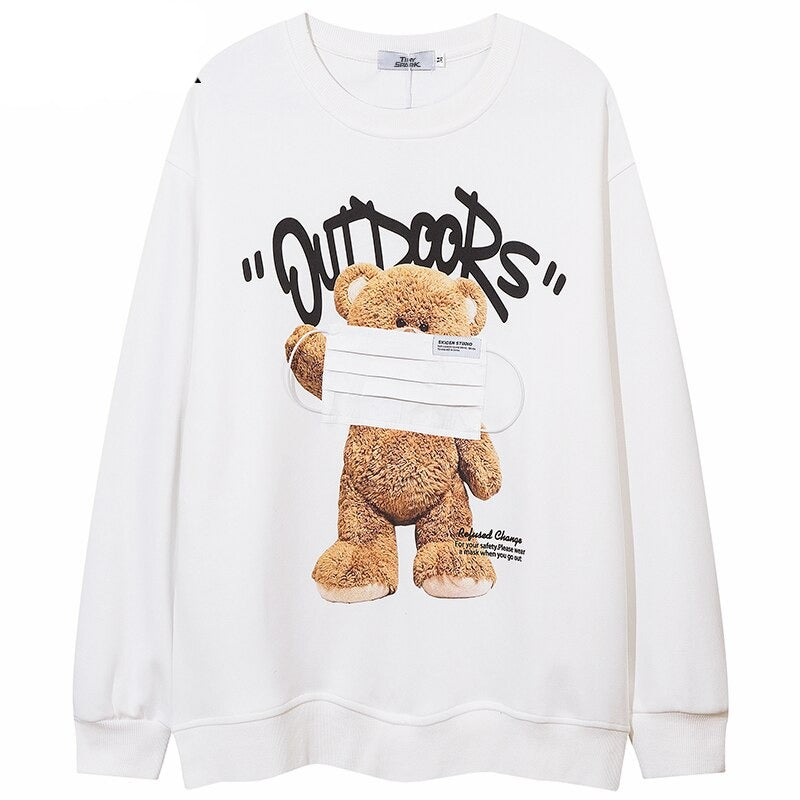 "Mouth Closed" Graphic Unisex Streetwear Vintage Women Men Y2K Sweatshirt