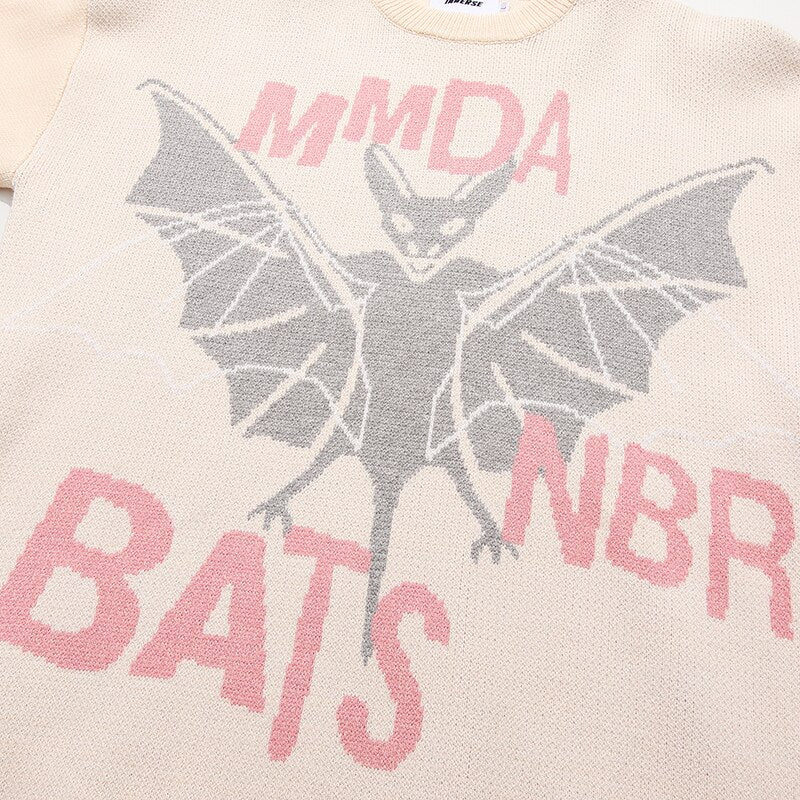 "Bat Wings" Graphic Unisex Streetwear Vintage Women Men Y2K Sweater