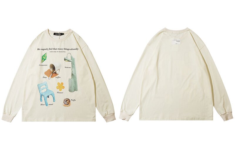 "Sitting Down" Graphic Unisex Streetwear Vintage Women Men Y2K Sweatshirt