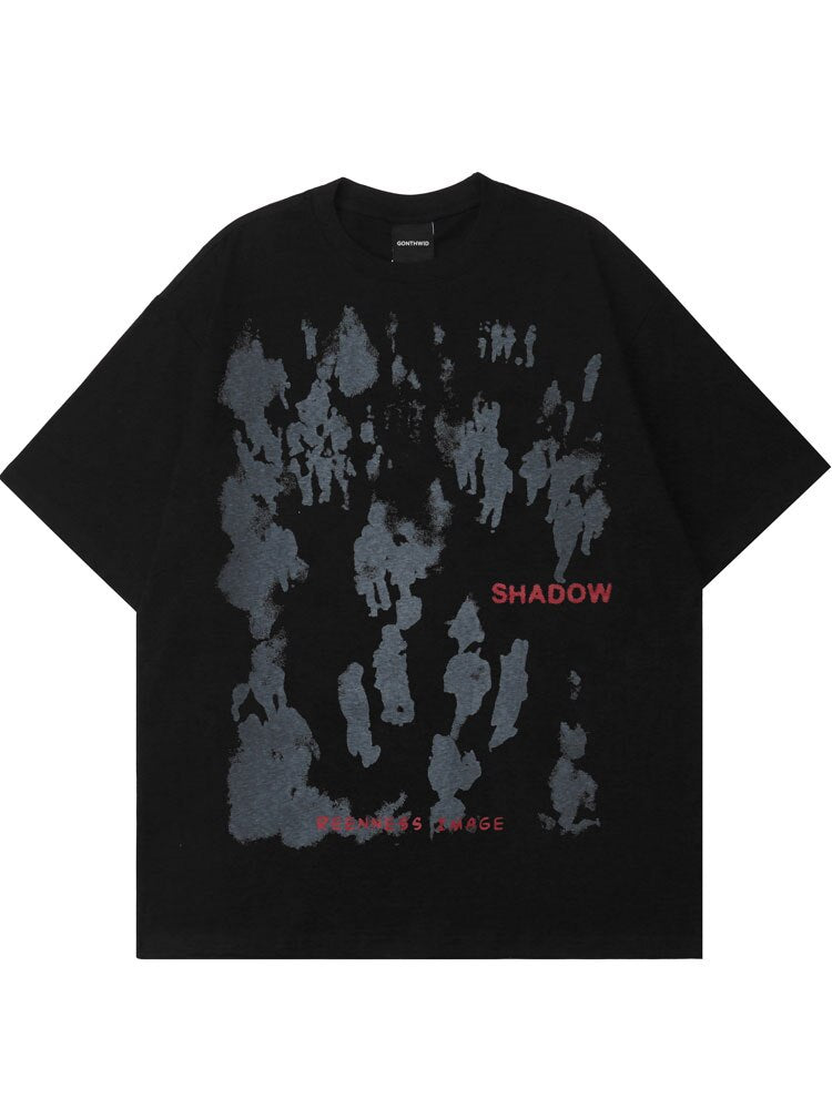 "Shadow" Graphic Unisex Streetwear Vintage Women Men Y2K T-Shirt