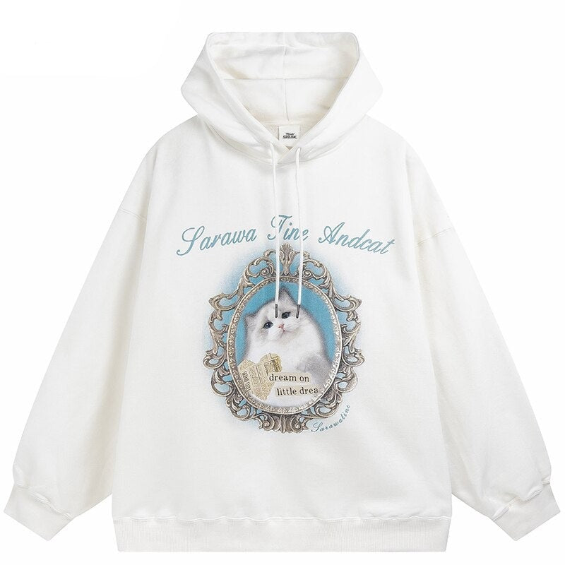 "Mirror On The Wall" Graphic Unisex Streetwear Vintage Women Men Y2K Hoodie