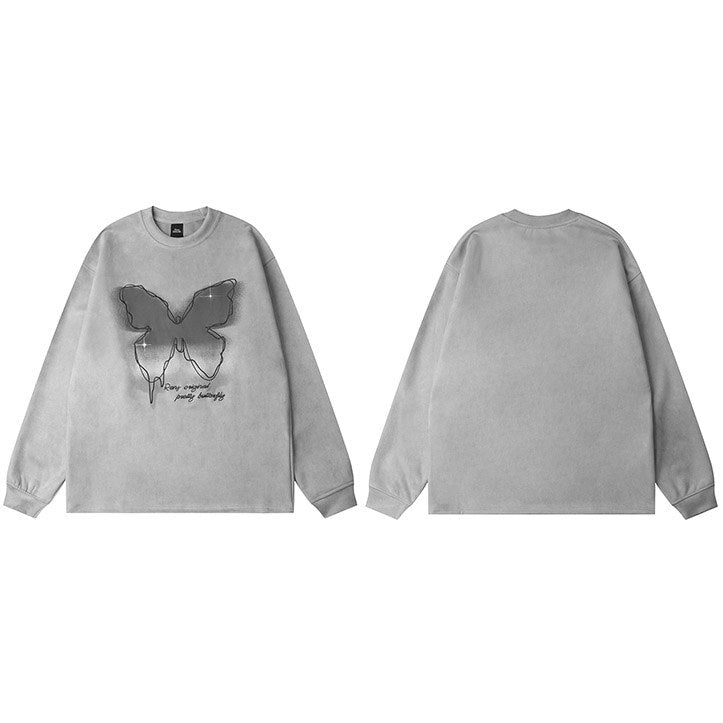 "Blue Smoke" Unisex Men Women Streetwear Graphic Sweatshirt