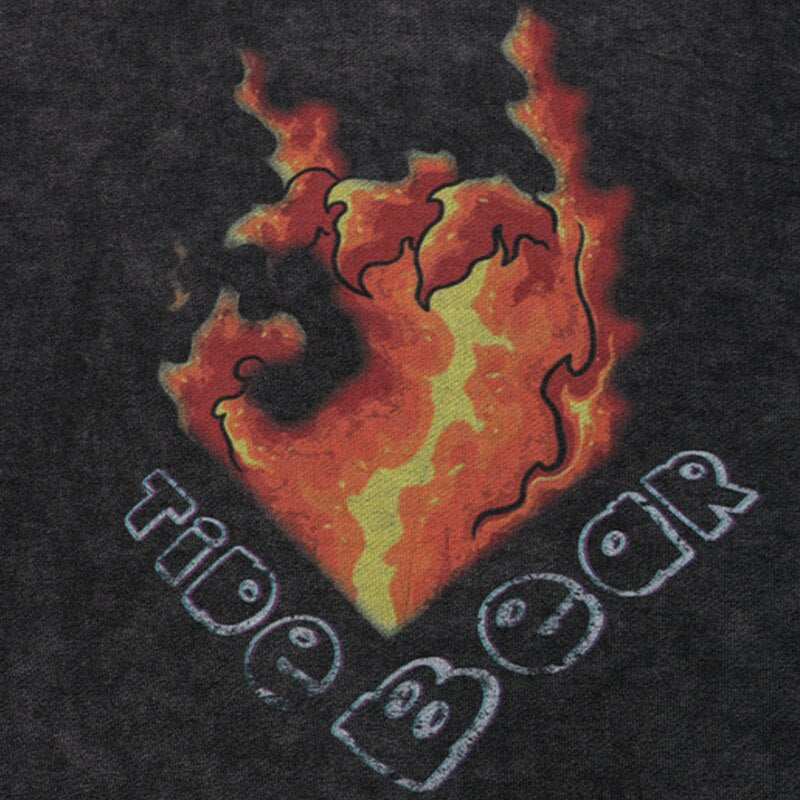 "Top Flame" Graphic Unisex Streetwear Vintage Women Men Y2K Hoodie