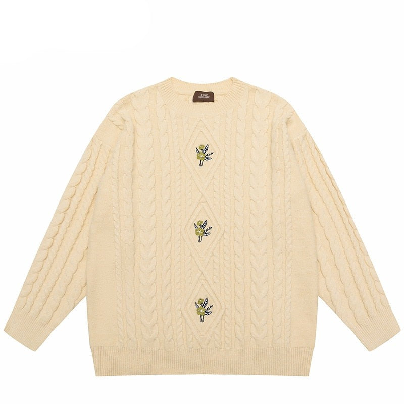 "Retro Garden" Graphic Unisex Streetwear Vintage Women Men Y2K Sweater